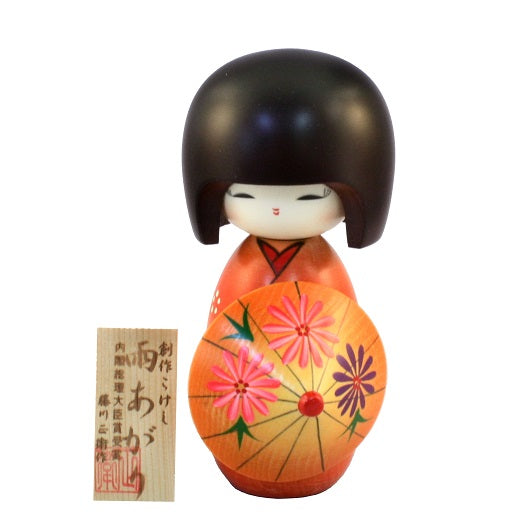 Ameagari Orange Kokeshi