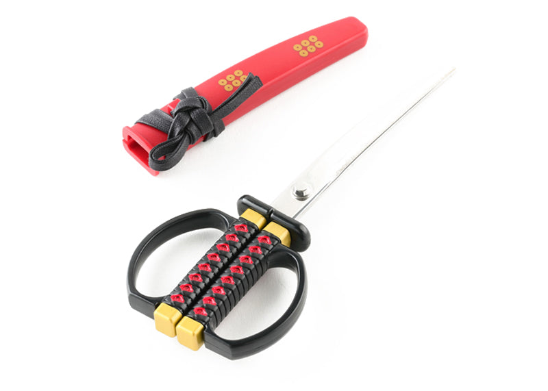 Katana scissors with stand Red