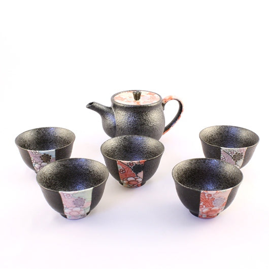 Yuzen Tea set for 5